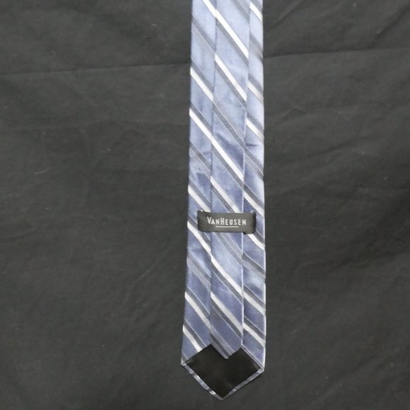 VAN HEUSEN | Stain Shield | 100% Silk | Striped Necktie - Picture 5 of 8